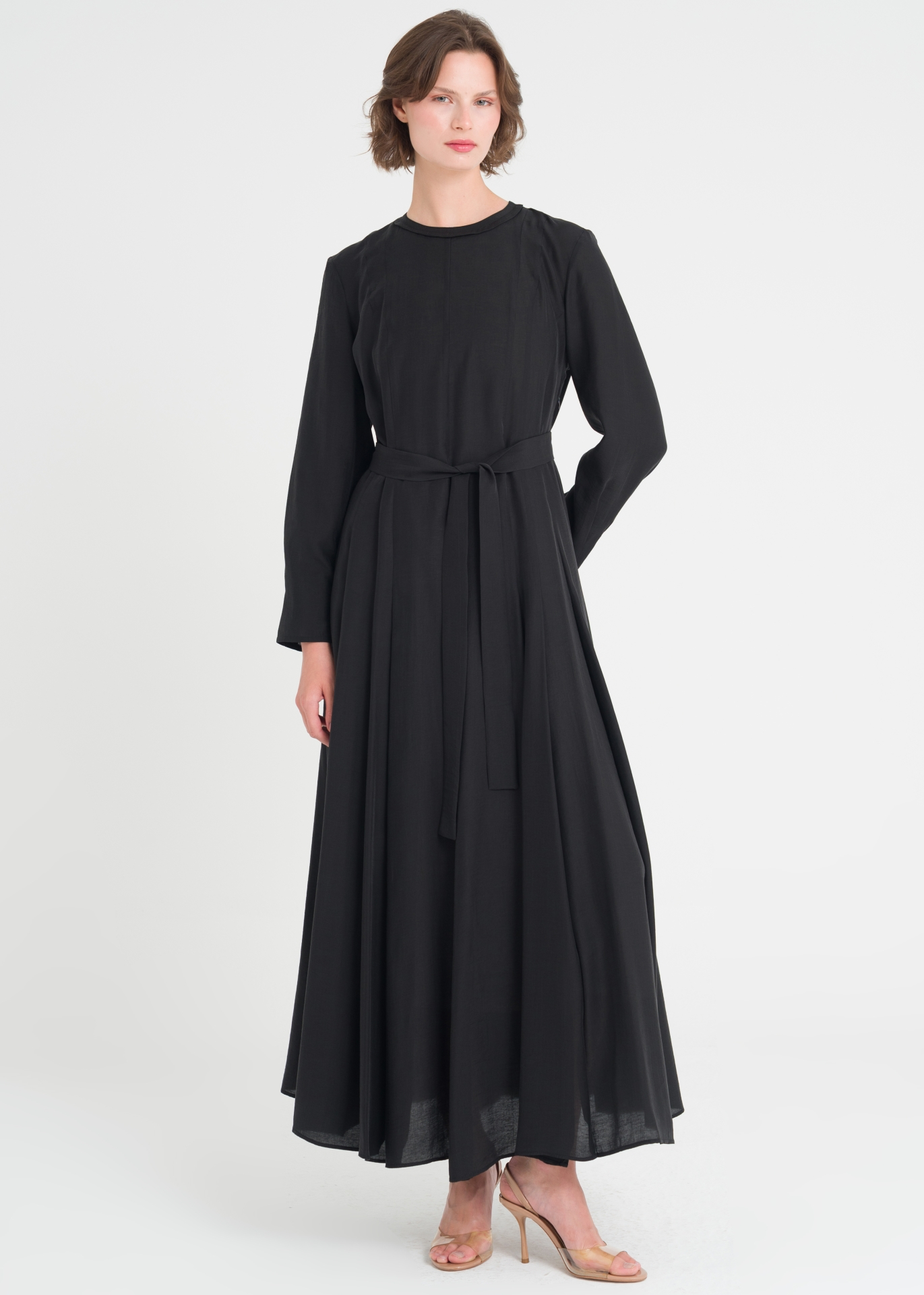 black-long-dress-with-belt-armagan-collection